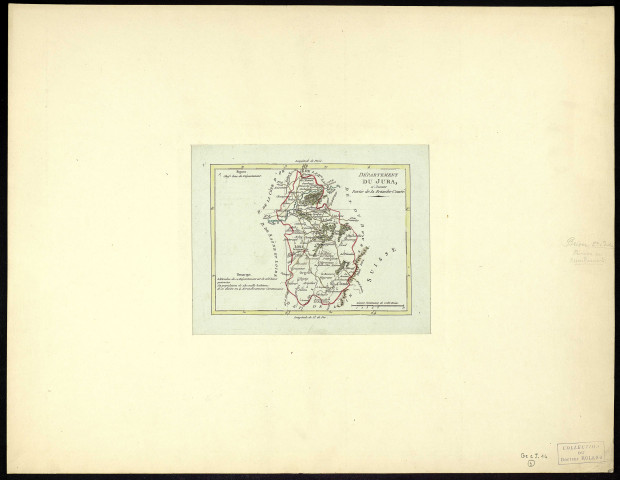 Département du Jura, ci-devant partie de la Franche-Comté. 10 lieues communes de 2283 toises. [Document cartographique] , 1775/1800