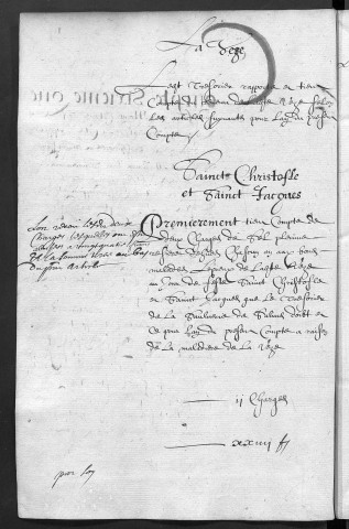 Comptes de la Ville de Besançon, recettes et dépenses, Compte de François Morel (1er juin 1652 - 31 mai 1653)