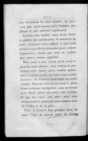 Exposé des citoyens Simon-Thérèse Monnot, ci-devant défenseur de la patrie, actuellement élève en législation ; Charles Nodier, étudiant en belles-lettres, et bibliothécaire-adjoint ; François-Raymond Baud, étudiant en législation ; Charles Weiss, ex-élève de l'Ecole centrale, et Toisnier Desplaces, officier démissionnaire, à leurs juges et à leurs concitoyens