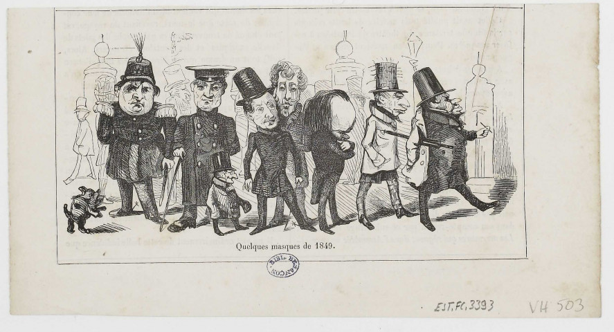 Quelques masques de 1849 [image fixe] / Baulant  ; Fabritzius , Paris, 1848