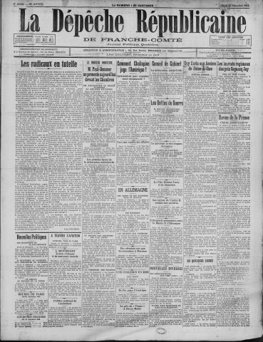 22/12/1932 - La Dépêche républicaine de Franche-Comté [Texte imprimé]