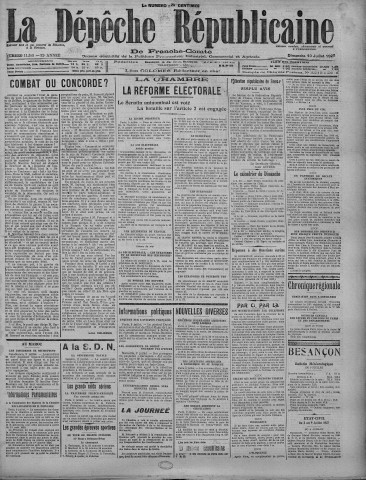 10/07/1927 - La Dépêche républicaine de Franche-Comté [Texte imprimé]