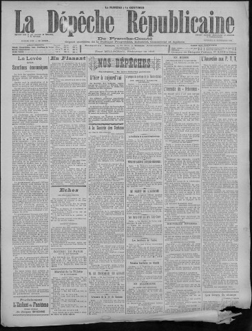 30/09/1921 - La Dépêche républicaine de Franche-Comté [Texte imprimé]
