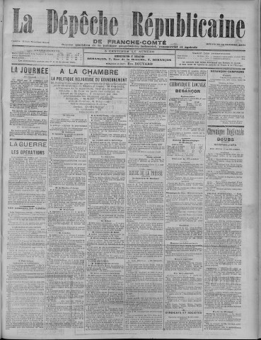 23/10/1904 - La Dépêche républicaine de Franche-Comté [Texte imprimé]