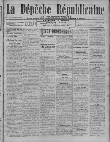22/05/1907 - La Dépêche républicaine de Franche-Comté [Texte imprimé]