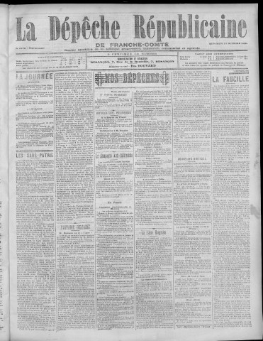 11/10/1905 - La Dépêche républicaine de Franche-Comté [Texte imprimé]