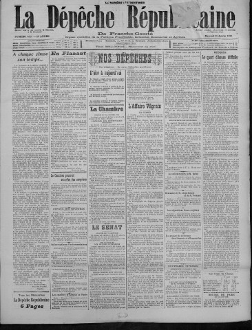 25/01/1922 - La Dépêche républicaine de Franche-Comté [Texte imprimé]