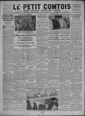 09/07/1937 - Le petit comtois [Texte imprimé] : journal républicain démocratique quotidien