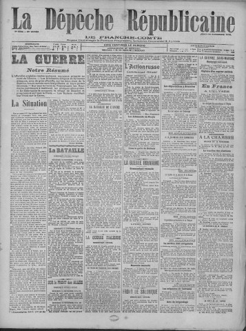 16/11/1916 - La Dépêche républicaine de Franche-Comté [Texte imprimé]