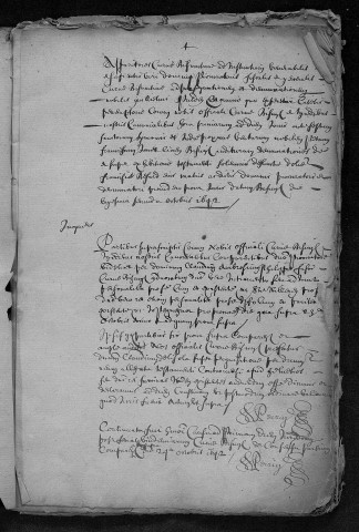 Ms 1296-10 - Testaments provenant de l'officialité de Besançon : 1643/1645