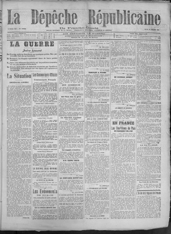 10/01/1918 - La Dépêche républicaine de Franche-Comté [Texte imprimé]