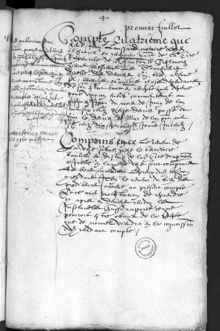Comptes de la Ville de Besançon, recettes et dépenses, Compte de Jehan Laussard (1er juin 1616 - 31 mai 1617)