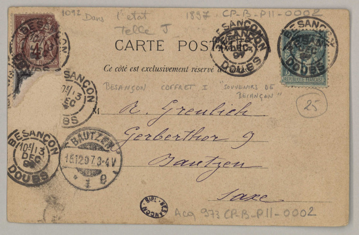 Souvenir de Besançon [image fixe] , 1904/1905