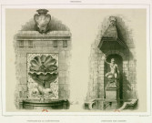 Fontaine de la Préfecture, Fontaine des Carmes [image fixe] : Besançon / E. R. Ravignat del: et lith.  ; Imprie Valluet Jne editr : Imprimerie Valluet jeune, 1800-1899