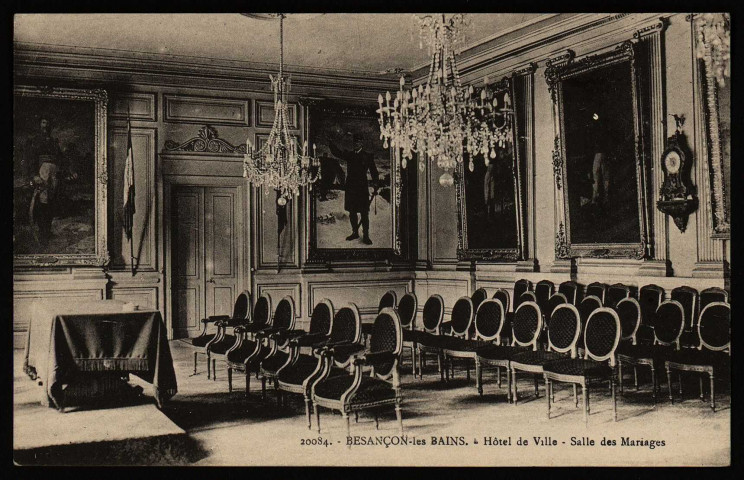 Besançon - Besançon-les-Bains - Hôtel de Ville - Salle des Mariages. [image fixe] , Strasbourg : Cartes "La Cigogne" , 37 rue de la Course, Strasbourg, 1904/1930