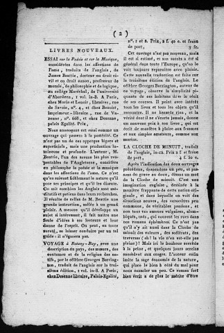 16/09/1798 - Le Nouvelliste littéraire [Texte imprimé]