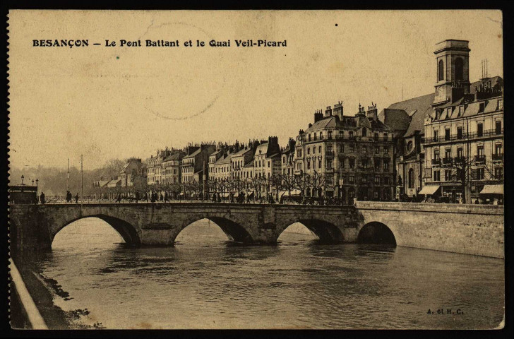 Besançon. Le Pont Battant et le quai Veil-Picard [image fixe] : A. et H. C., 1904/1911