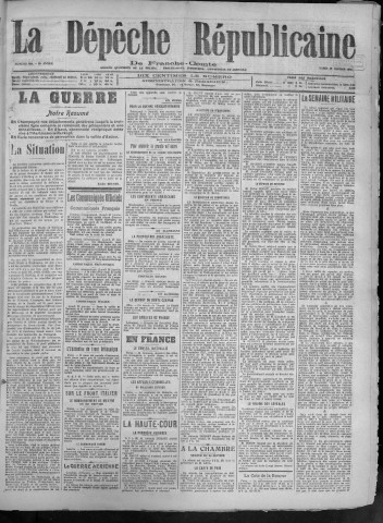 29/01/1918 - La Dépêche républicaine de Franche-Comté [Texte imprimé]