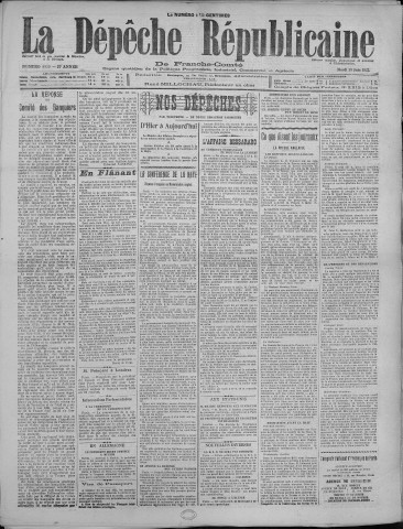 13/06/1922 - La Dépêche républicaine de Franche-Comté [Texte imprimé]