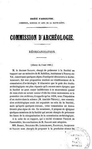1855 - Mémoires de la Commission d'archéologie