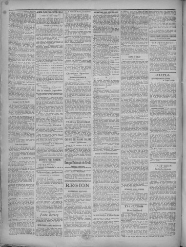 22/11/1919 - La Dépêche républicaine de Franche-Comté [Texte imprimé]
