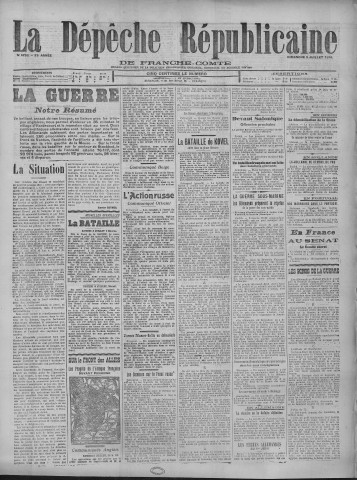 09/07/1916 - La Dépêche républicaine de Franche-Comté [Texte imprimé]