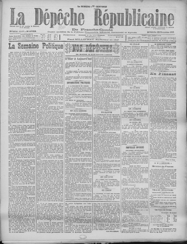 23/11/1924 - La Dépêche républicaine de Franche-Comté [Texte imprimé]