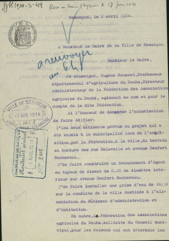 Autorisations d'occupation du sol (permis de construire, permis de démolir, déclarations de travaux et déclarations de poses de panneaux publicitaires), autorisations d'occupation du domaine public (1910-1929)