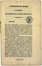 A Monsieur le Maire et Messieurs les membres du conseil municipal [de Besançon] [Signé : Borel, Directeur de l'Ecole de dessin, Flajoulot, professeur]