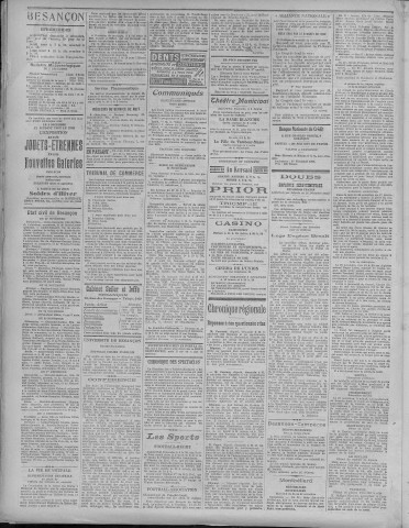 03/12/1922 - La Dépêche républicaine de Franche-Comté [Texte imprimé]