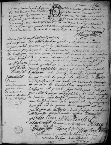 Registre d'établissements militaires : La Citadelle
baptêmes (naissances), mariages sépultures (décès) (4 février au 6 septembre 1792)
