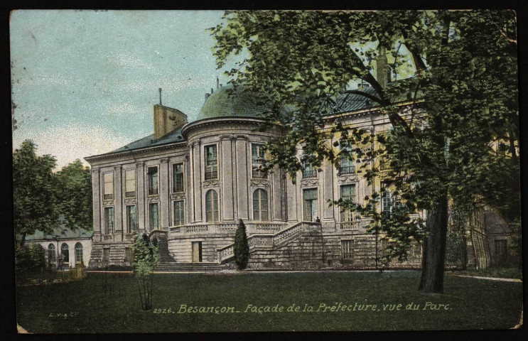 Besançon - Façade de la Préfecture, vue du Parc [image fixe] , Besançon : L. V. & Cie, 1904/1908