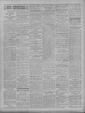 11/11/1920 - La Dépêche républicaine de Franche-Comté [Texte imprimé]