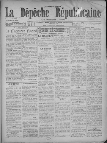 19/01/1921 - La Dépêche républicaine de Franche-Comté [Texte imprimé]