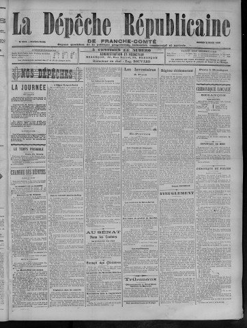 03/03/1906 - La Dépêche républicaine de Franche-Comté [Texte imprimé]