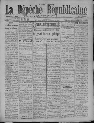 22/08/1922 - La Dépêche républicaine de Franche-Comté [Texte imprimé]