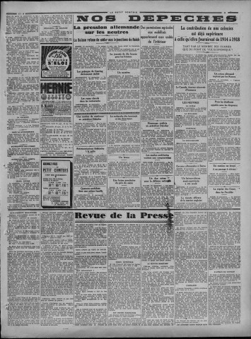 17/09/1939 - Le petit comtois [Texte imprimé] : journal républicain démocratique quotidien