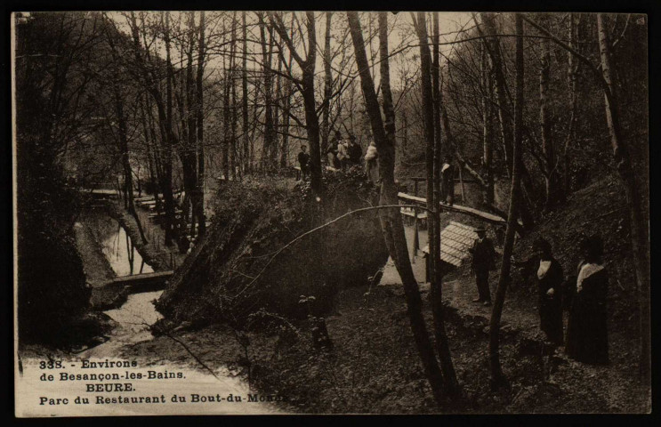 Environs de Besançon-les-Bains. Beure. Parc du Restaurant du Bout-du-Monde [image fixe] , Besançon : Etablissements C. Lardier ; C.L.B, 1914/1922