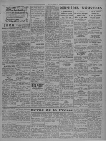03/02/1940 - Le petit comtois [Texte imprimé] : journal républicain démocratique quotidien