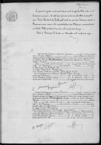 Registre des décès, 1912