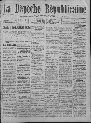 04/11/1914 - La Dépêche républicaine de Franche-Comté [Texte imprimé]