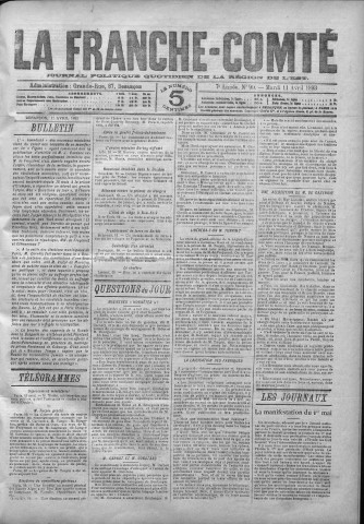 11/04/1893 - La Franche-Comté : journal politique de la région de l'Est