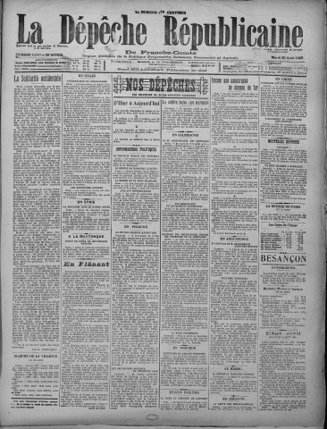25/08/1925 - La Dépêche républicaine de Franche-Comté [Texte imprimé]