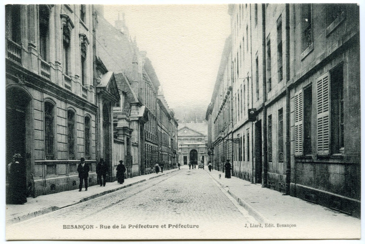 Besançon. Rue de la Préfecture et Préfecture [image fixe] , Besançon : J. Liard, 1901/1908