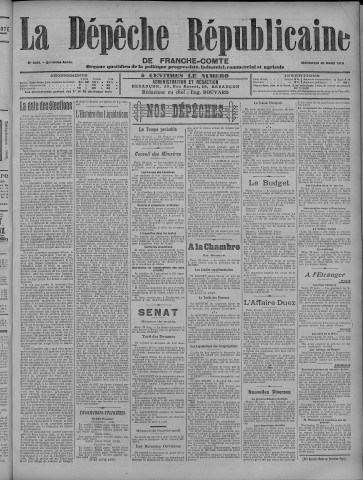 23/03/1910 - La Dépêche républicaine de Franche-Comté [Texte imprimé]