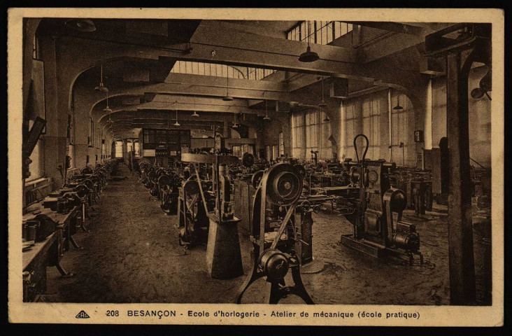 Besançon - Ecole d'horlogerie - Atelier de mécanique (école pratique) [image fixe] , Strasbourg-Schiltigheim : Cie des arts photomécaniques, 1931