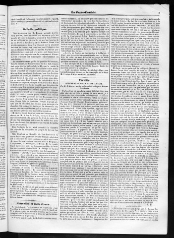 26/03/1845 - Le Franc-comtois - Journal de Besançon et des trois départements