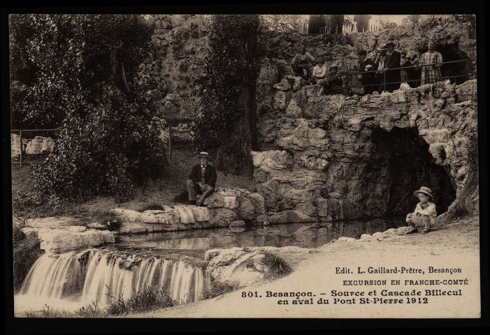 Besançon - Besançon - Source et Cascade Billecul en aval du Pont St-Pierre 1912. [image fixe] , Besançon : Edit. L. Gaillard-Prêtre - Besançon, 1904/1913