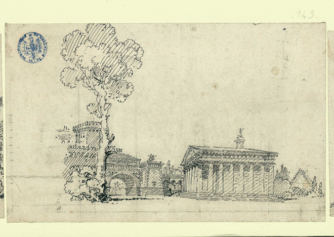 Temple. Projet de décor de théâtre / Pierre-Adrien Pâris , [S.l.] : [P.-A. Pâris], [1700-1800]