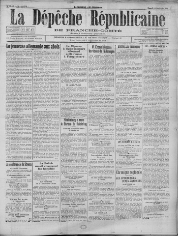 10/09/1932 - La Dépêche républicaine de Franche-Comté [Texte imprimé]
